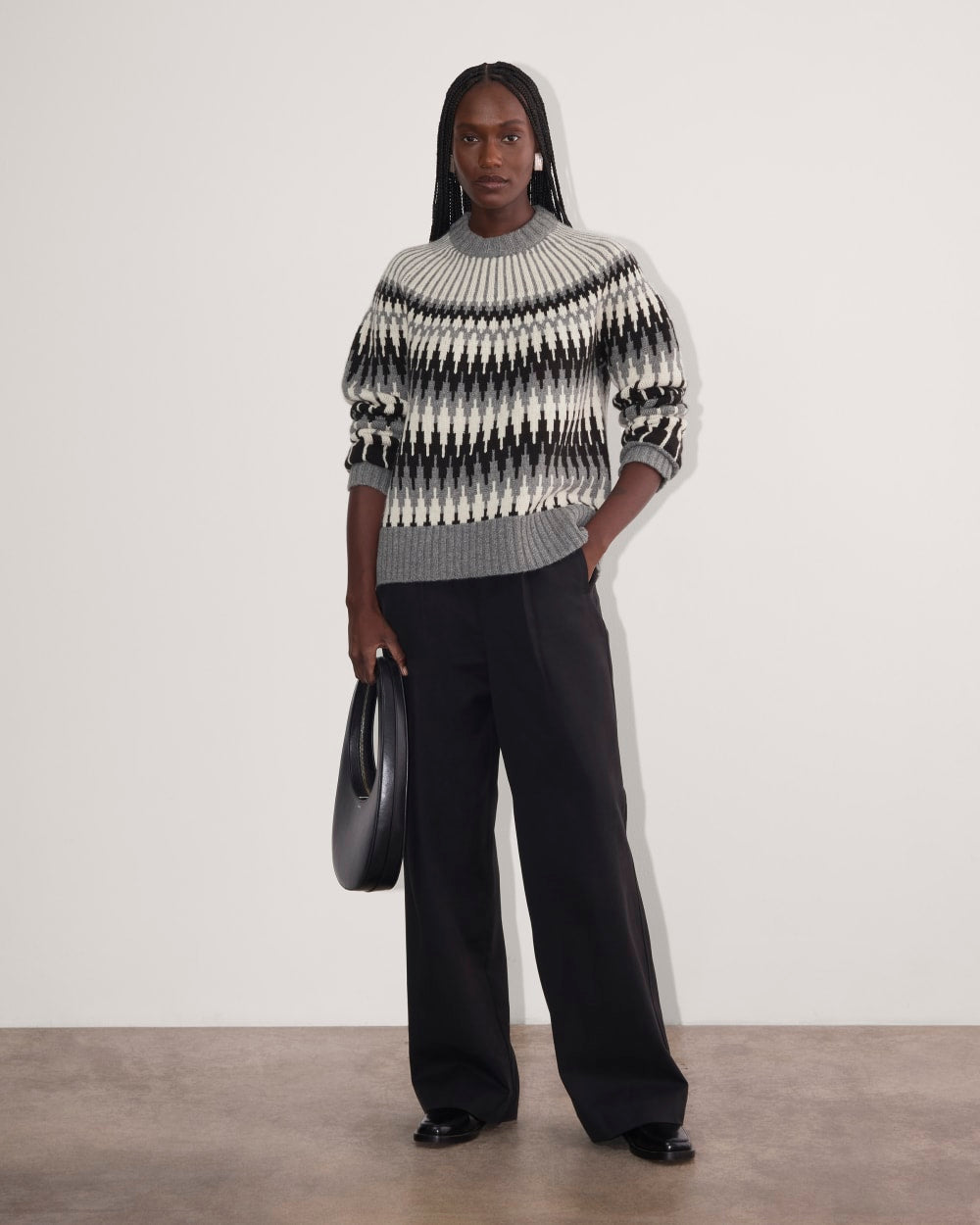 The Fair Isle Crew | Grey / Black Fair Isle