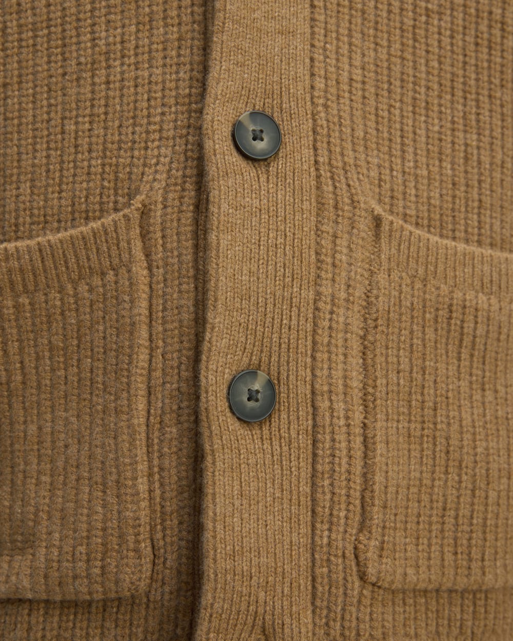 The Felted Merino Shawl Collar Cardigan | Deep Camel