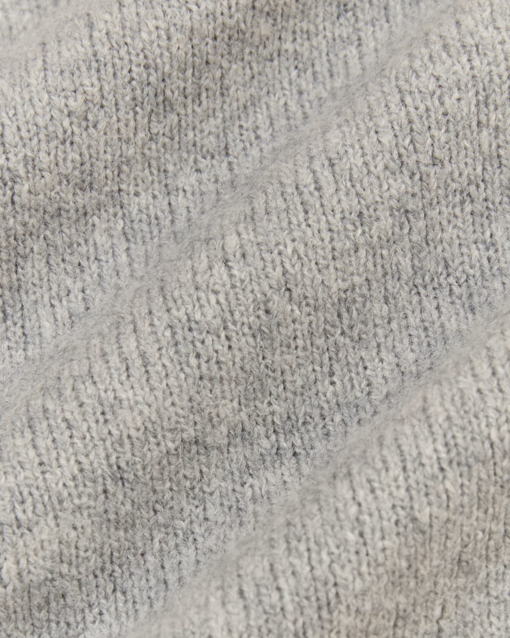 The Mockneck Sweater in Plush Cotton | Heathered Grey