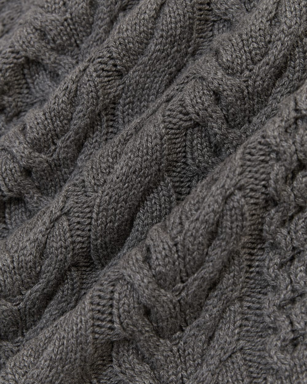 The Cable Sweater in Everyday Cotton | Heathered Charcoal