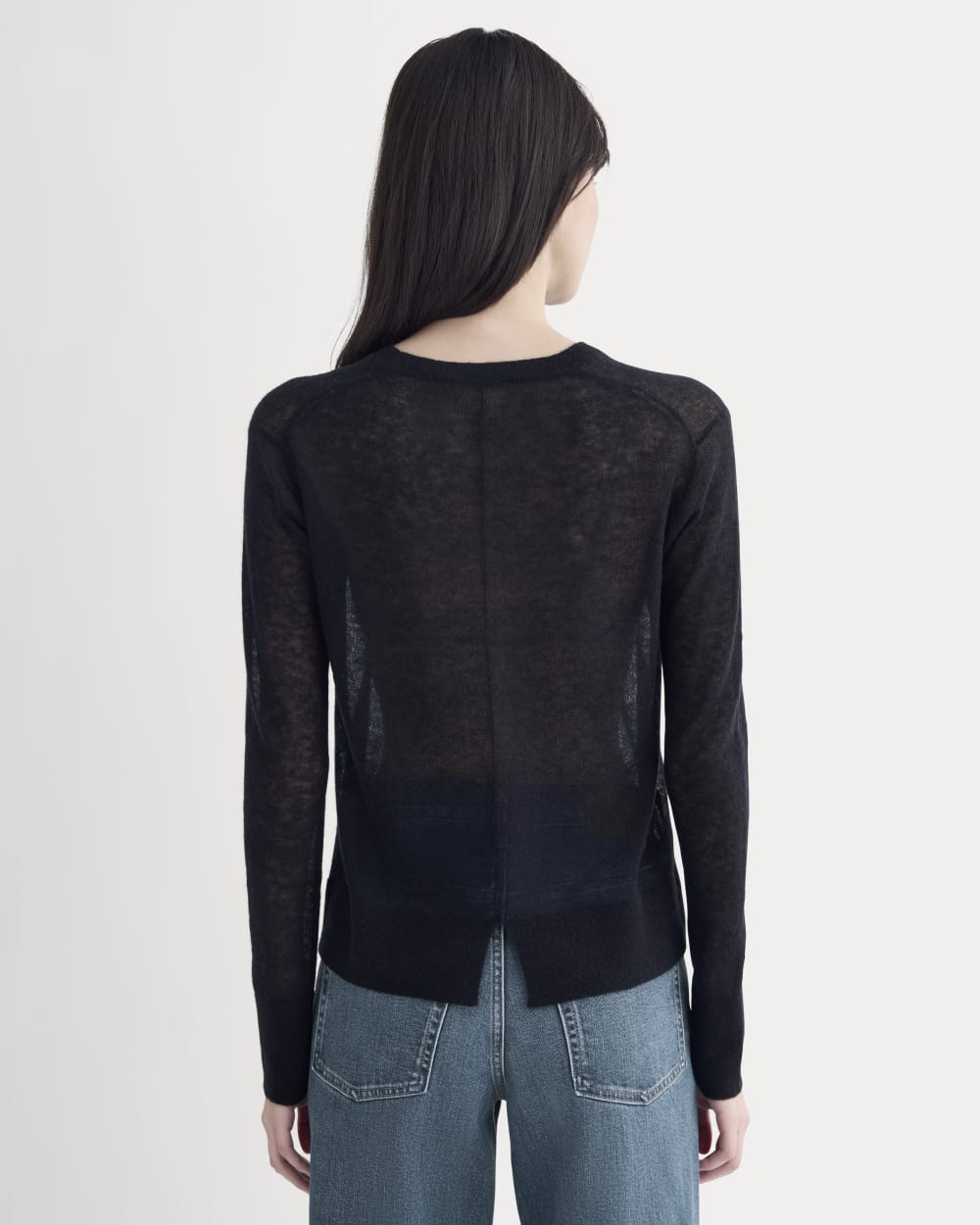 The Air Alpaca™ Relaxed Crew Top | Black