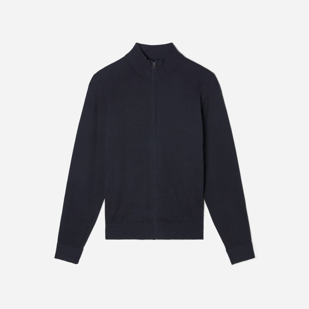 The No-Sweat Full Zip Sweater | New Black