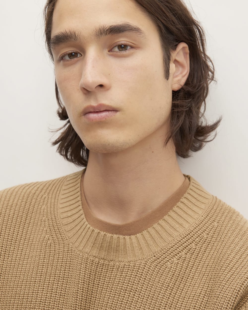 The No-Sweat Ribbed Crew | Tiger's Eye