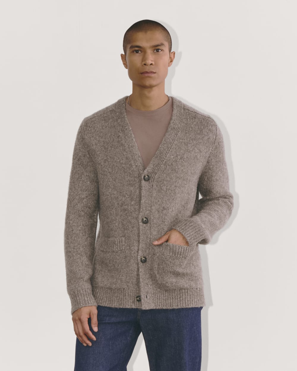 The Cloud Relaxed Cardigan | Taupe Melange