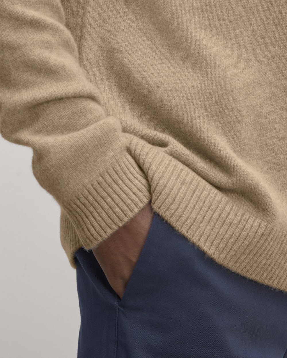 The Classic Polo in Luxe Merino | Oat Melange