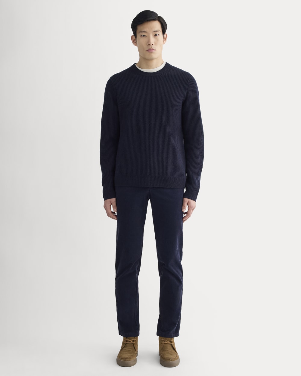 The Fisherman Crew in Wool Cashmere |  Navy