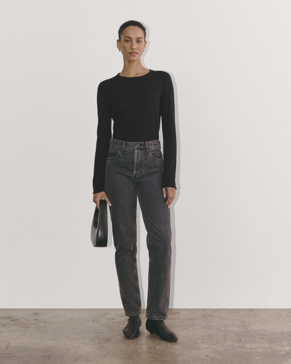 The Crew in Cotton Cashmere | Black