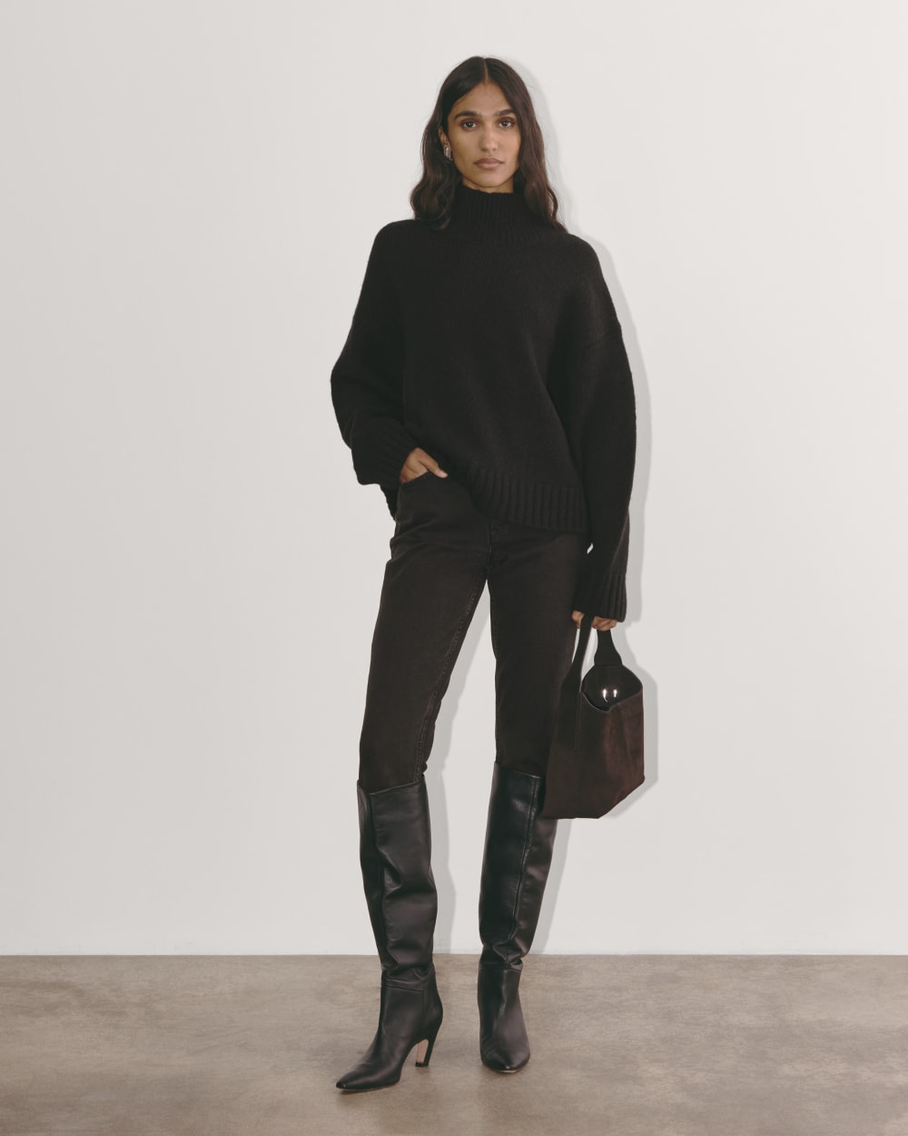 The Cloud Oversized Turtleneck | Black