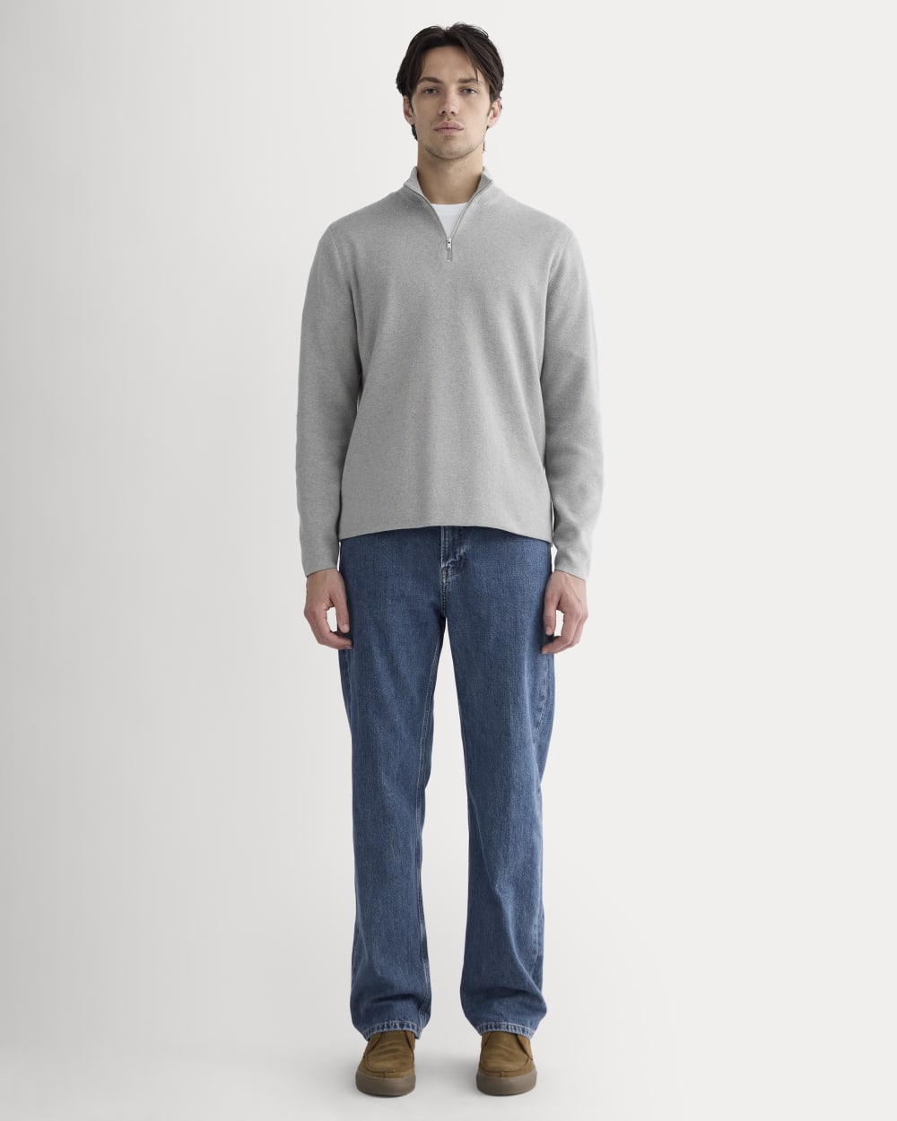 The No-Sweat Quarter-Zip |  Heathered Grey