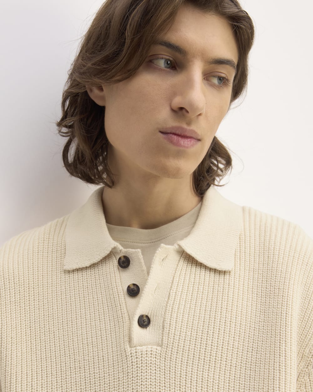 The Cotton Chunky Rib Polo | Canvas