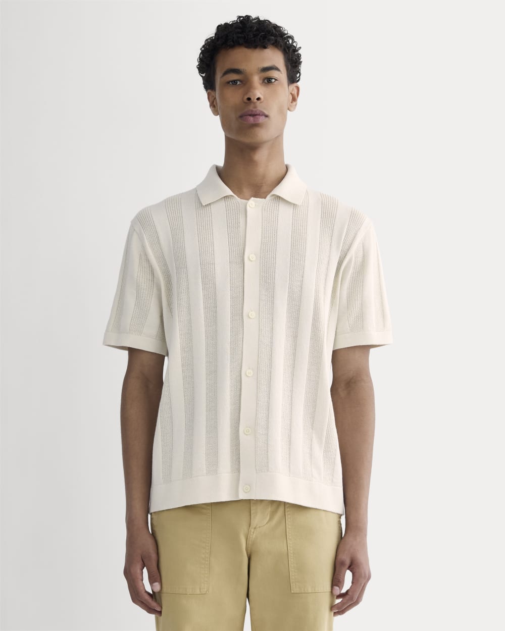 The No-Sweat Ribbed Polo | Birch