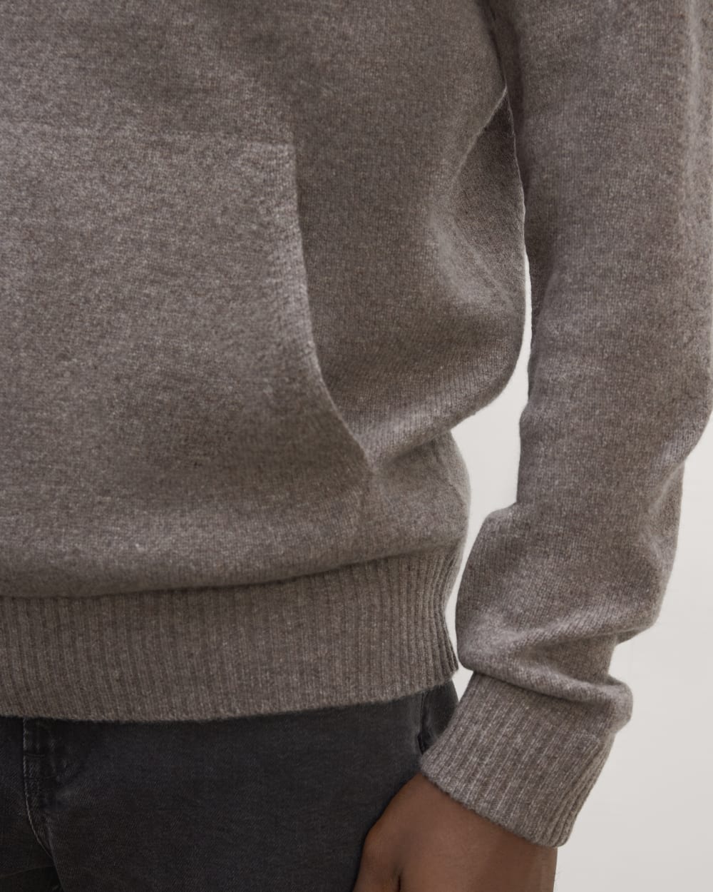 The Felted Merino Hoodie | Taupe Melange