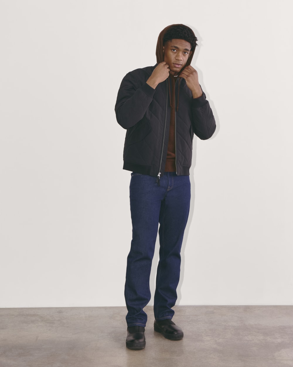 The Felted Merino Hoodie | Heather Mahogany