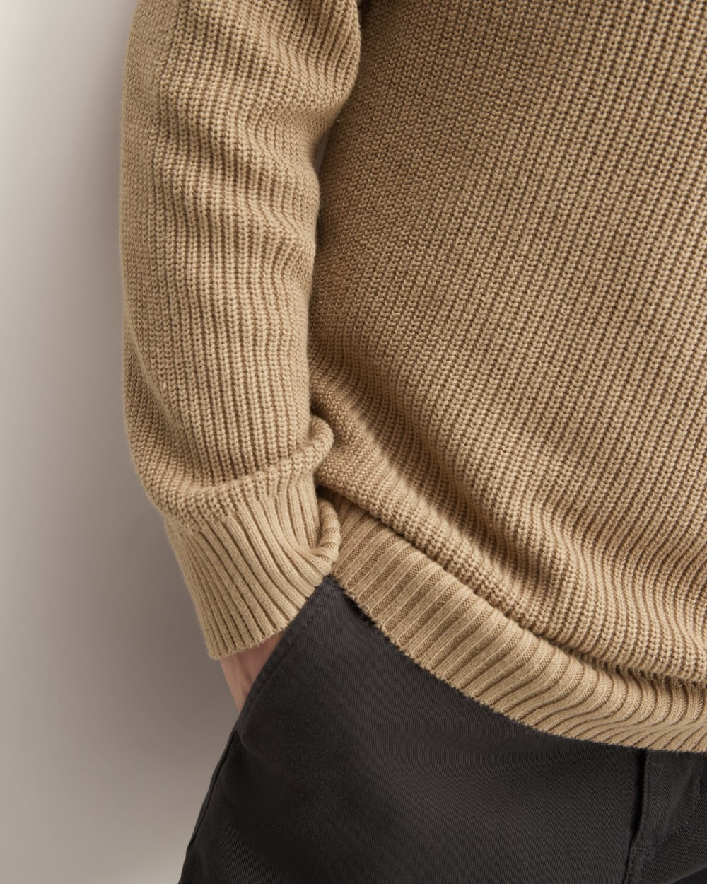 The No-Sweat Ribbed Crew | Tiger's Eye