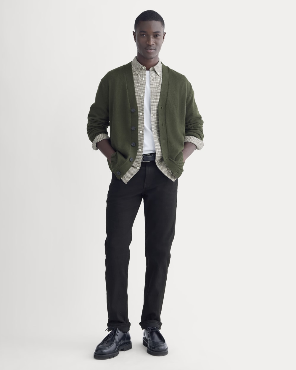 The Classic Cardigan in Everyday Cotton | Dark Green