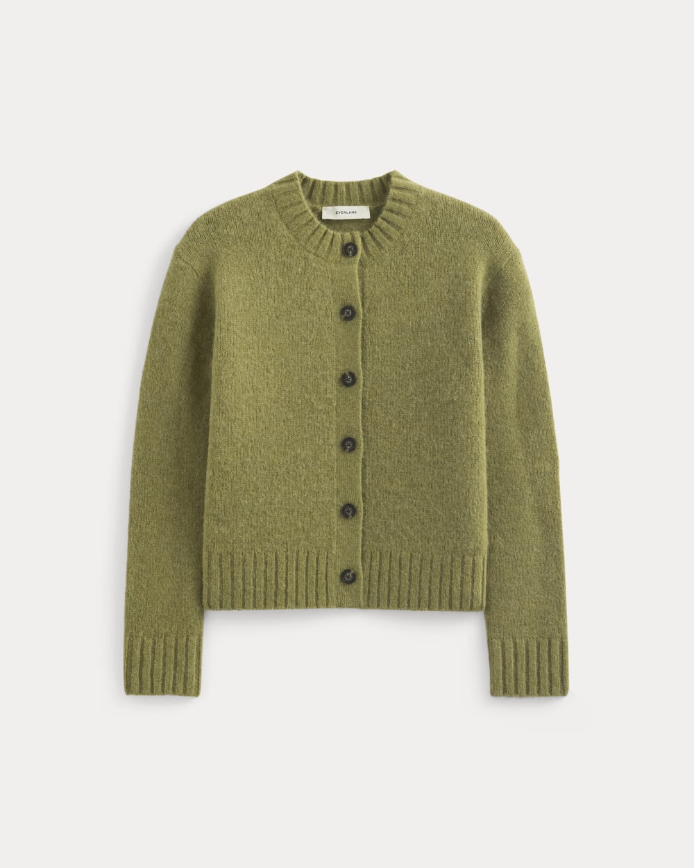 The Crew Cardigan in Alpaca | Moss