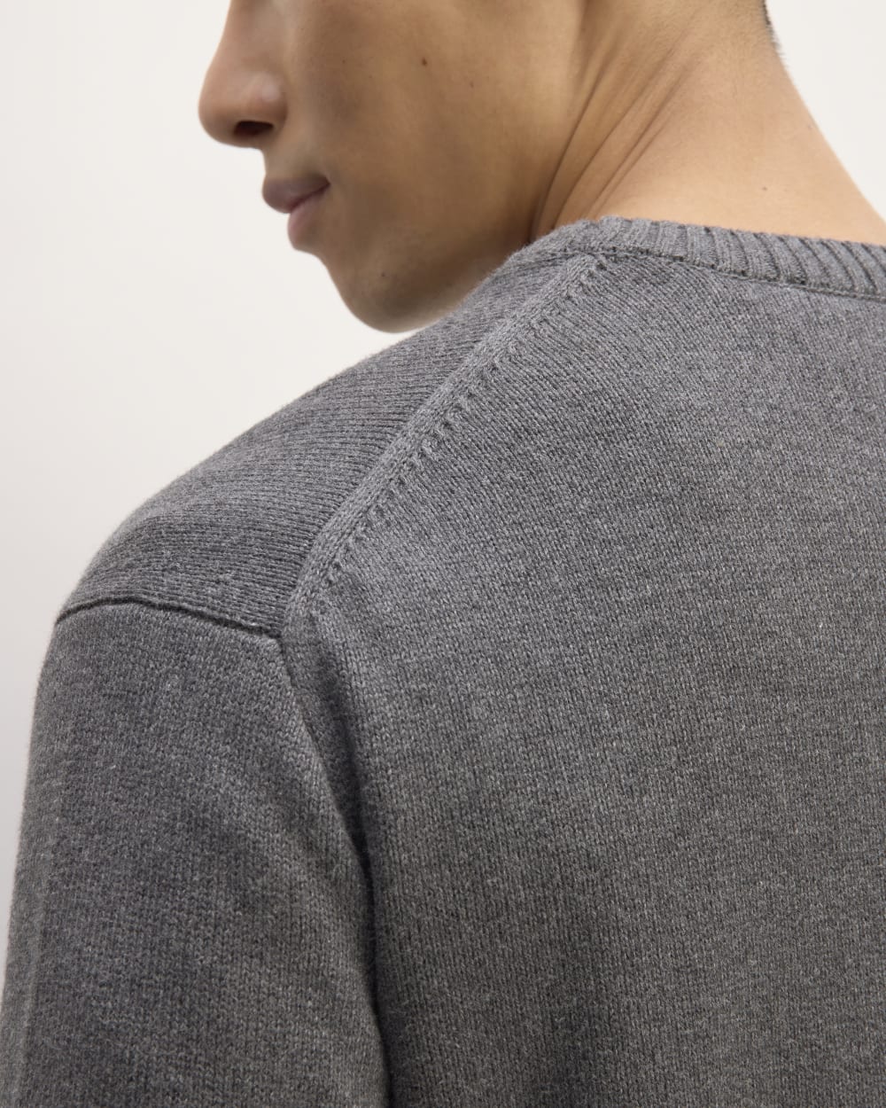 The Classic Sweater in Everyday Cotton | Heathered Charcoal