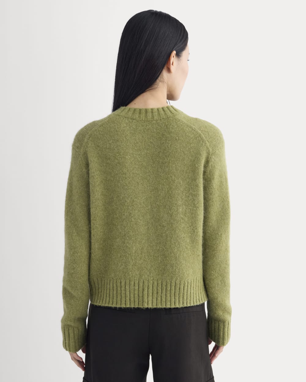 The Crew Cardigan in Alpaca | Moss