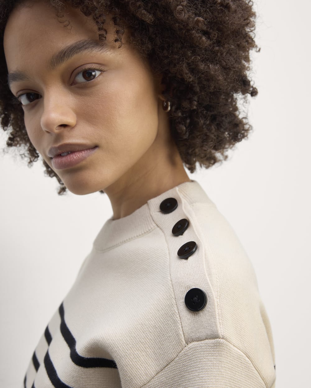 The Mariner Crew Sweater | Canvas / Black