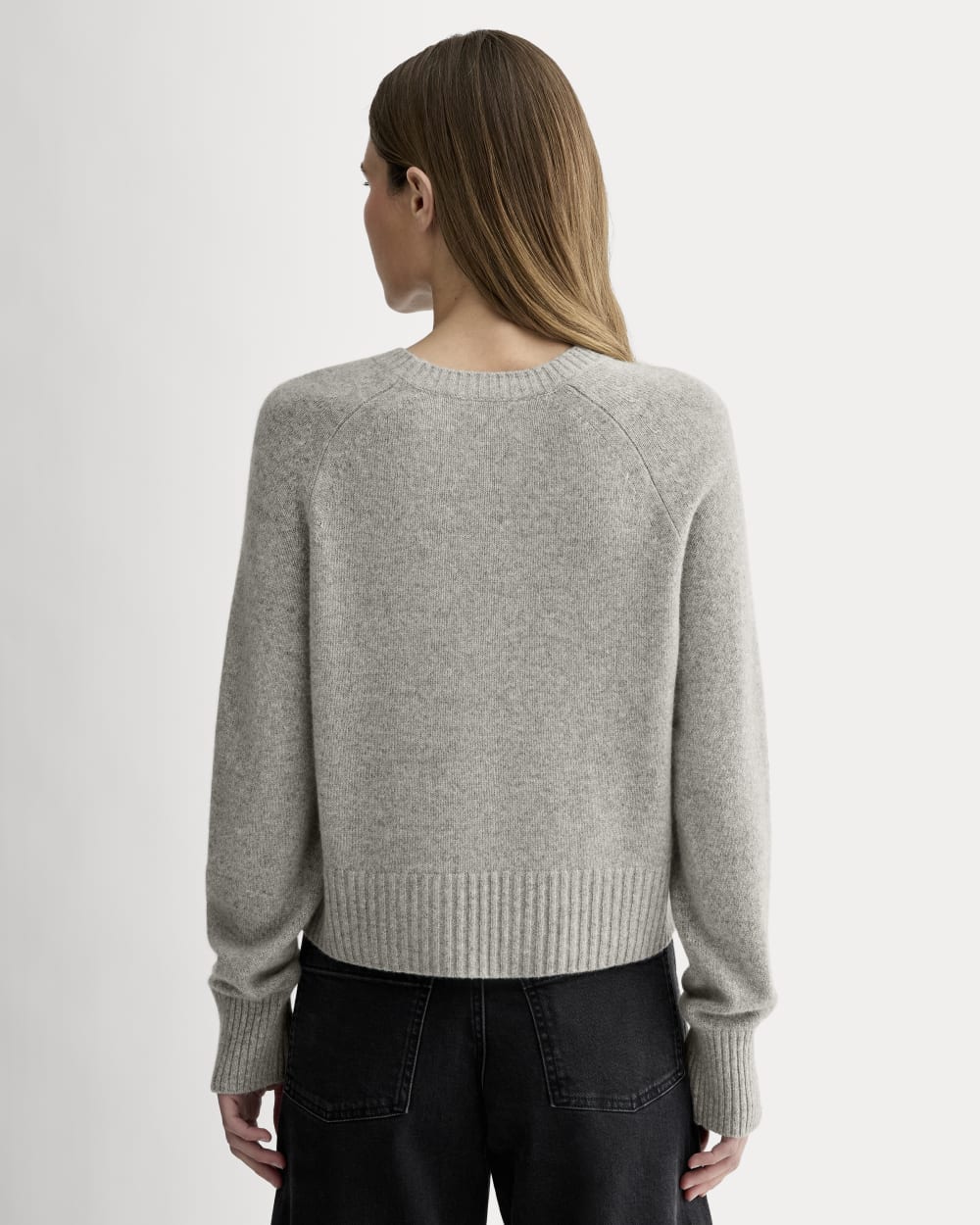 The Boxy Crew in Cashmere | Light Heather Grey
