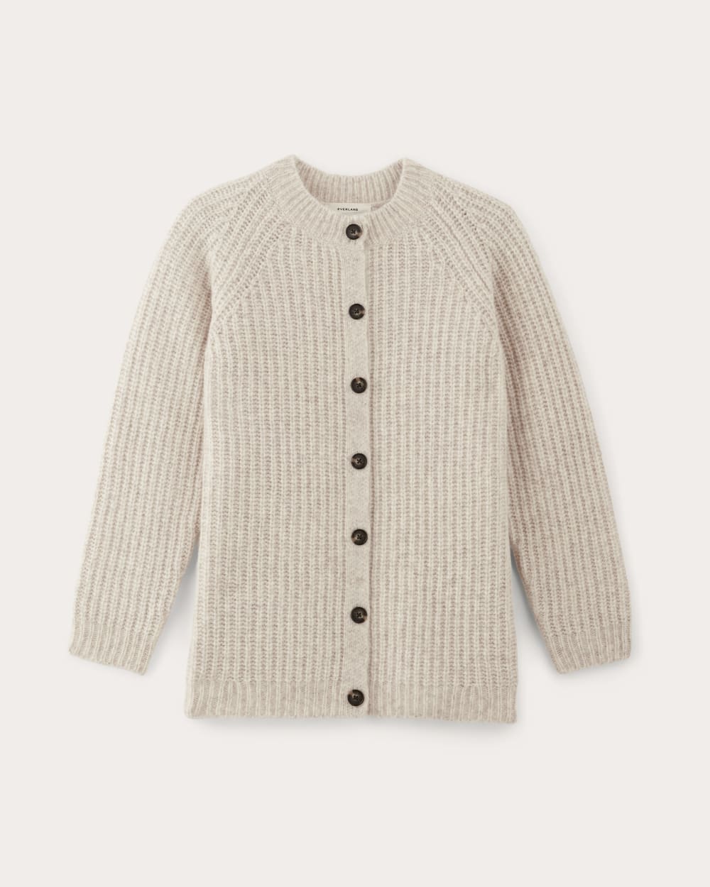 The Fisherman Cardigan in Cloud | Heathered Oat
