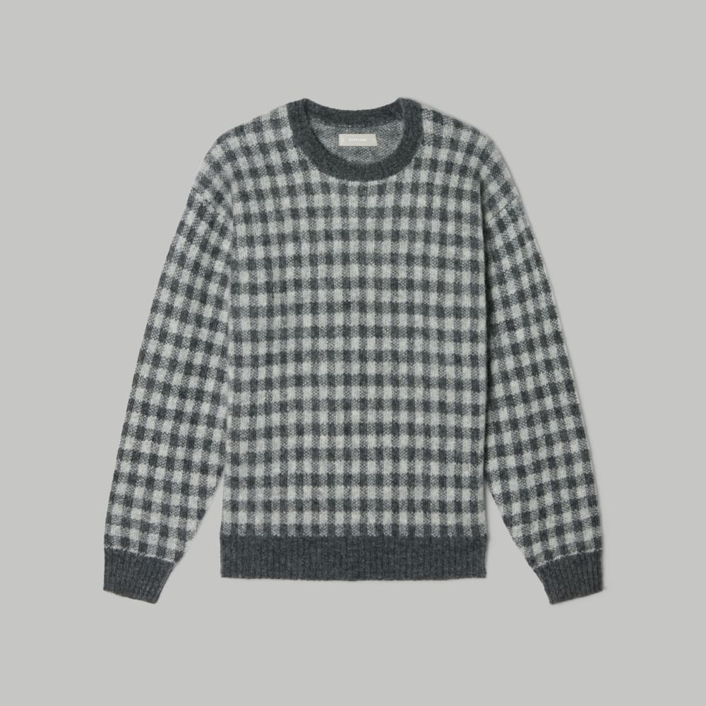 The Alpaca Crew | Light Heather Grey / Dark Charcoal Buffalo Check