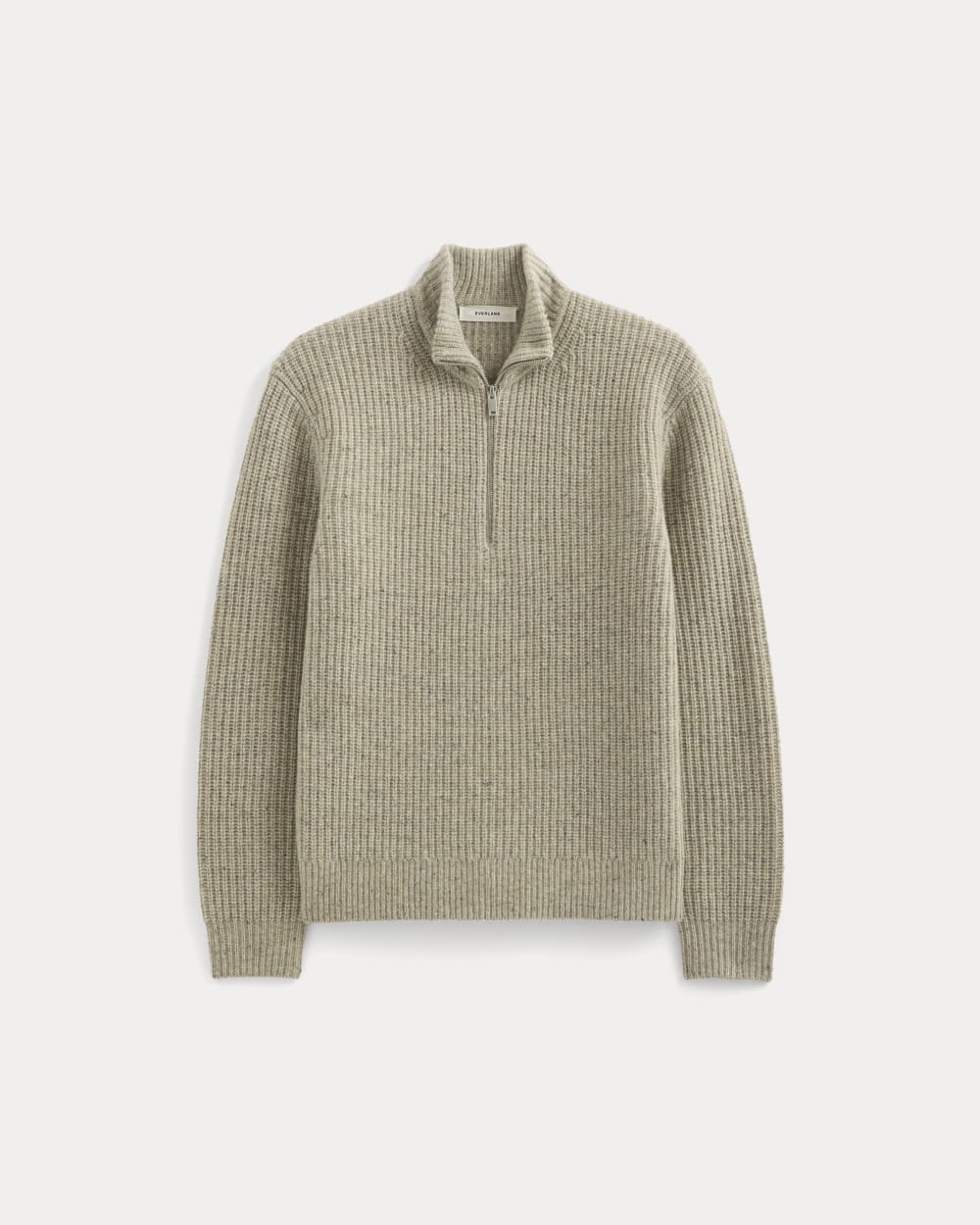 The Felted Merino Half-Zip Sweater | Heather Gravel Donegal