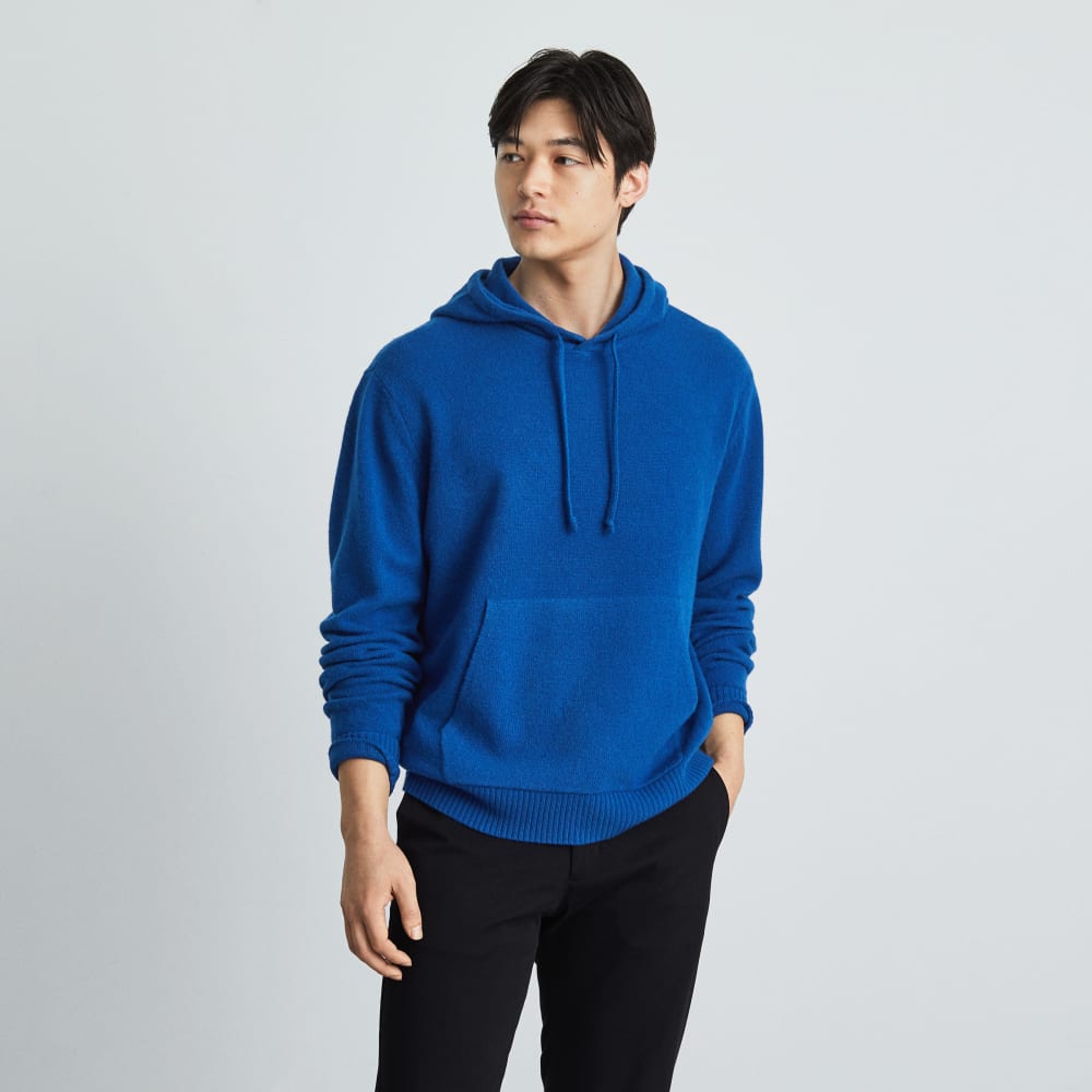 The Felted Merino Hoodie | Azure