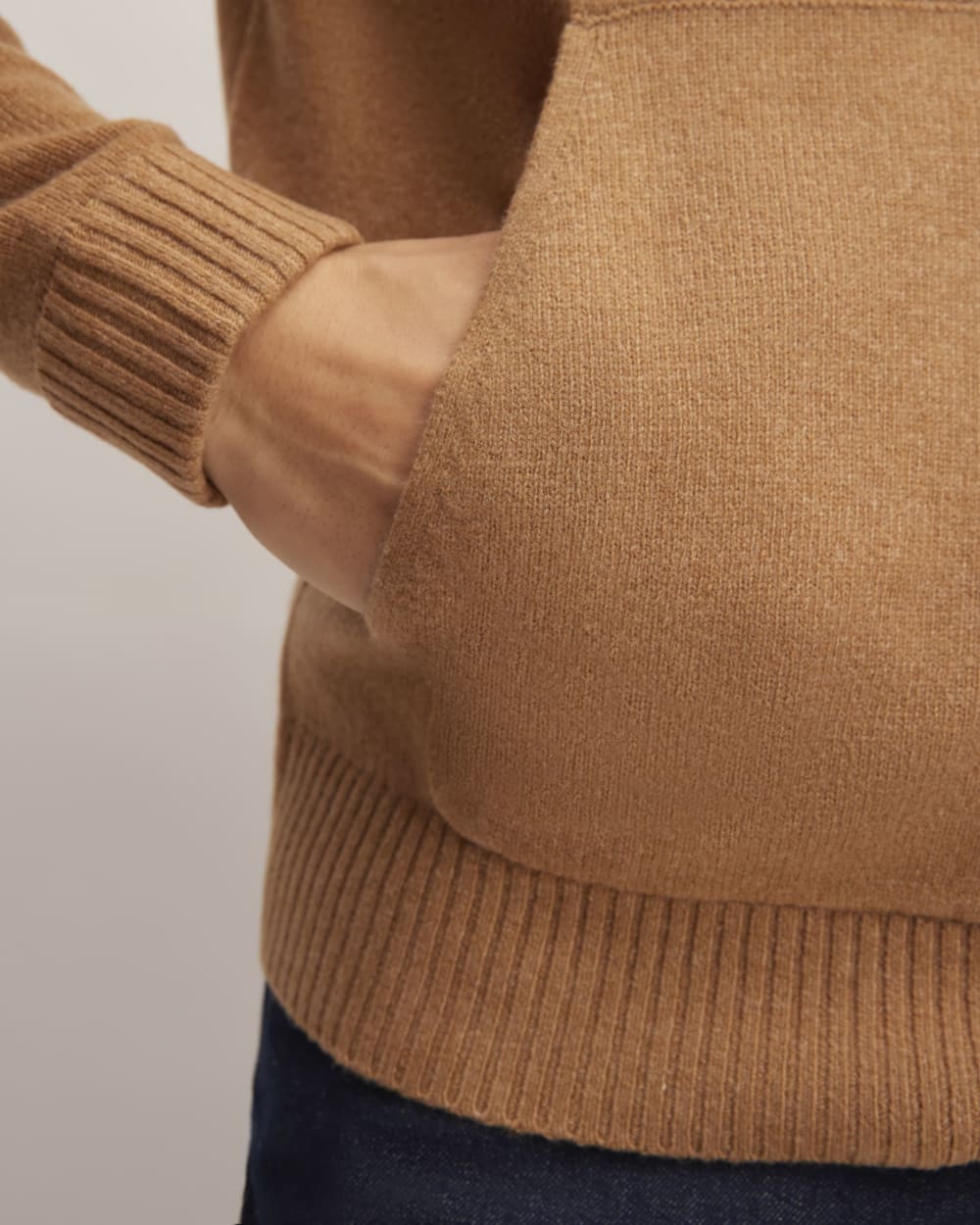 The Felted Merino Hoodie | Deep Camel