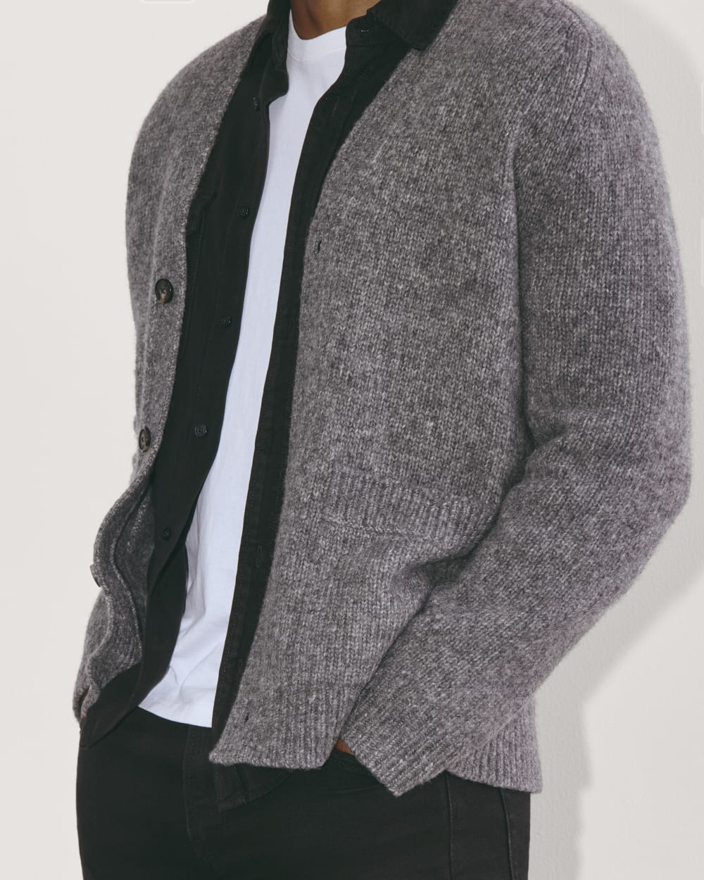 The Cloud Relaxed Cardigan | Heather Charcoal