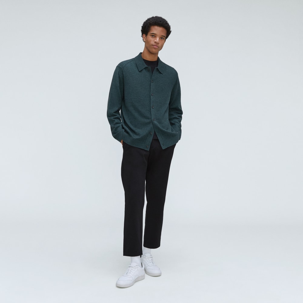 The Merino-Blend Sweater Polo | Deep Teal