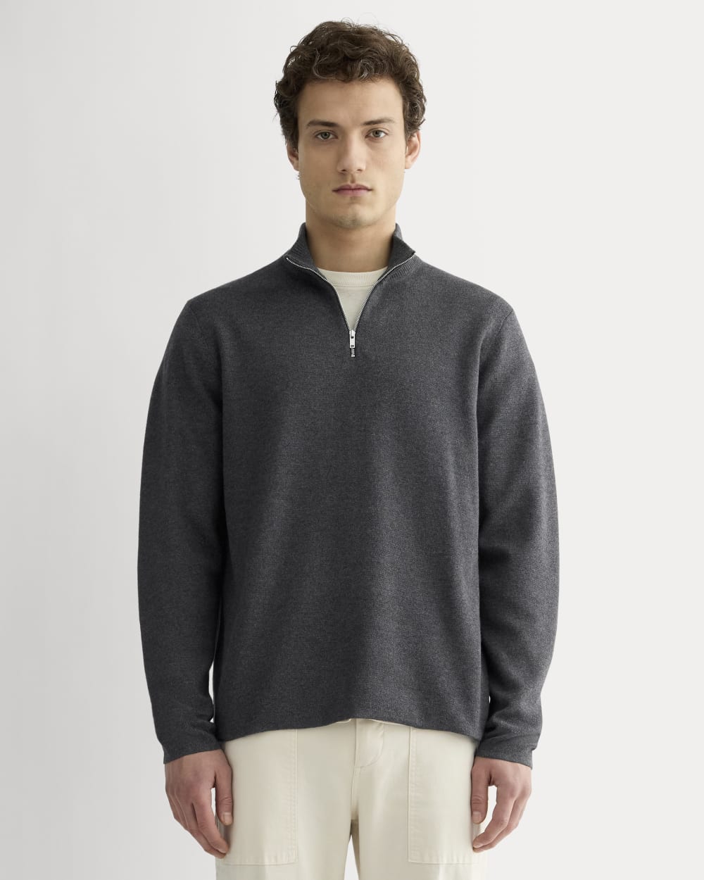 The No-Sweat Quarter-Zip | Heathered Ash