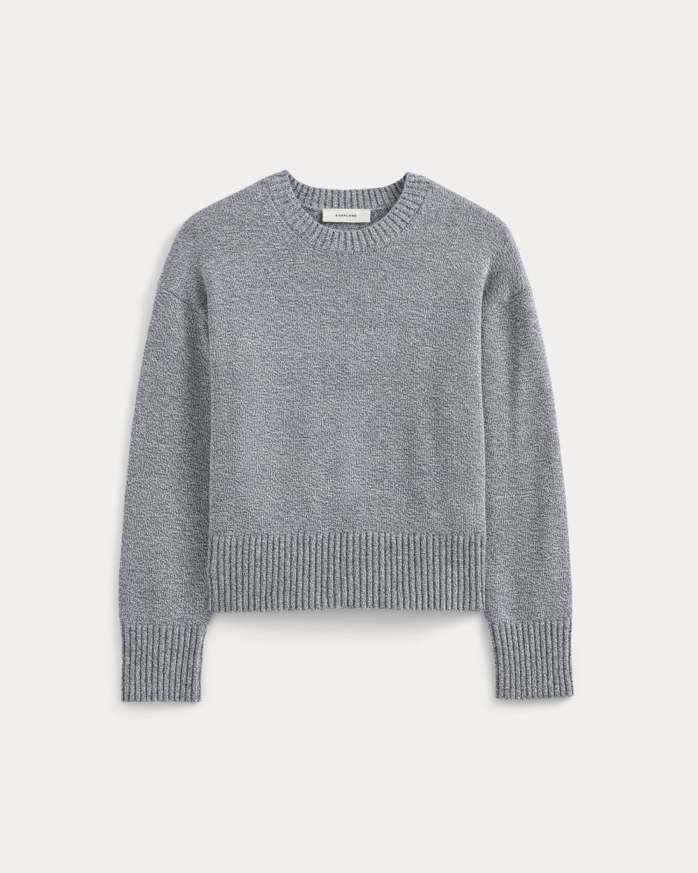 The Boxy Sweater in Everyday Cotton | Blue Indigo/Canvas Twist