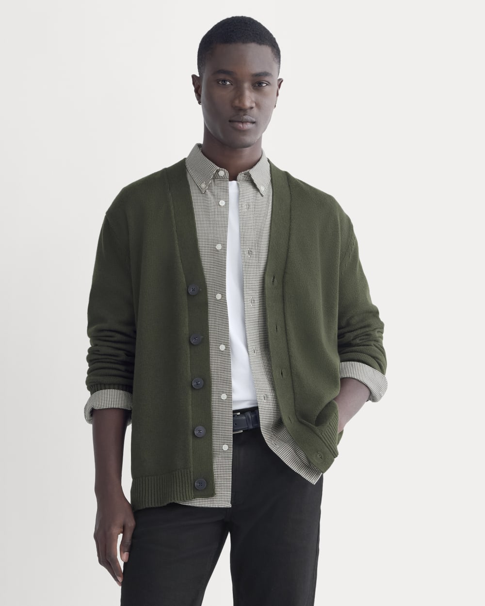 The Classic Cardigan in Everyday Cotton | Dark Green