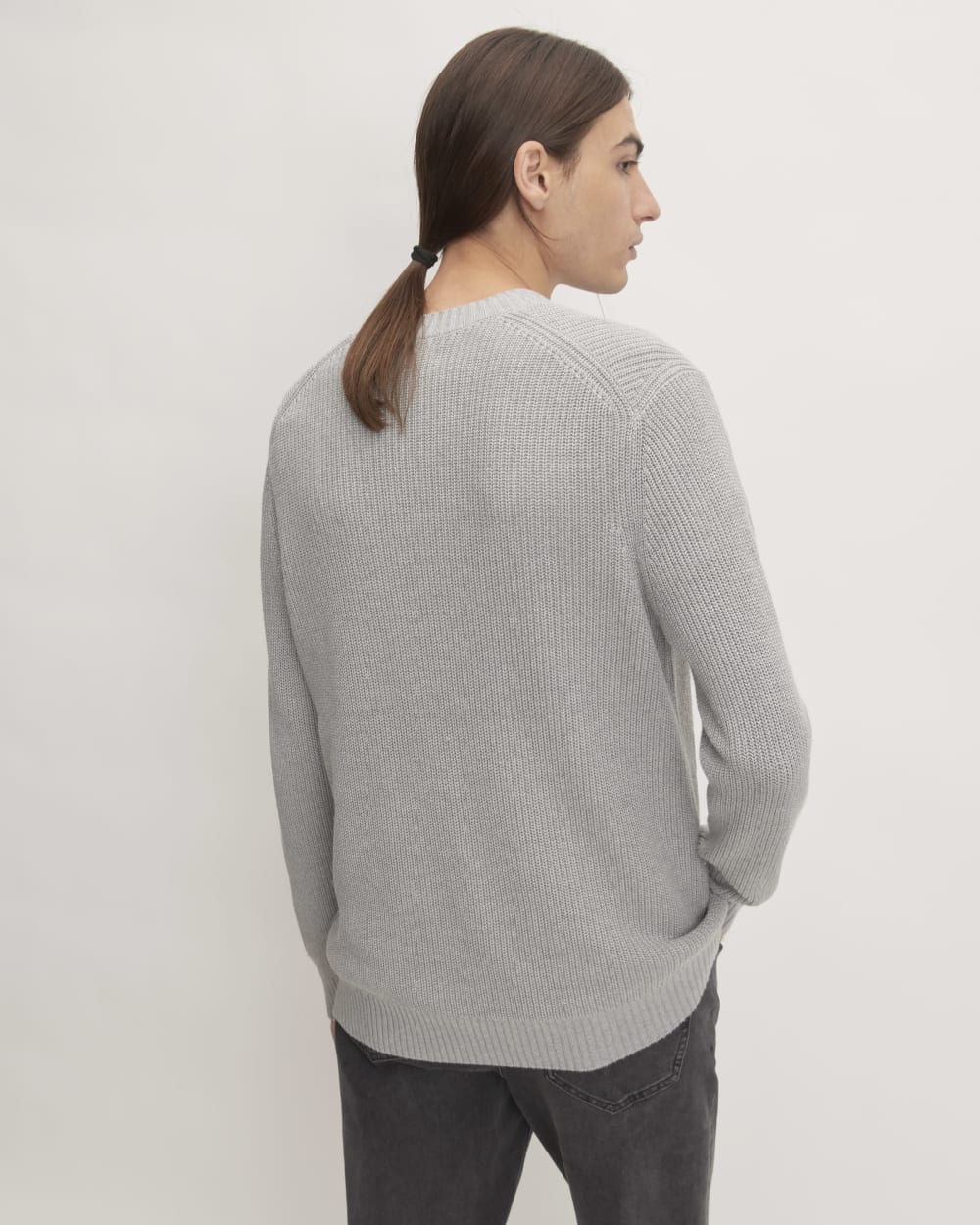 The No-Sweat Ribbed Crew |  Heathered Grey