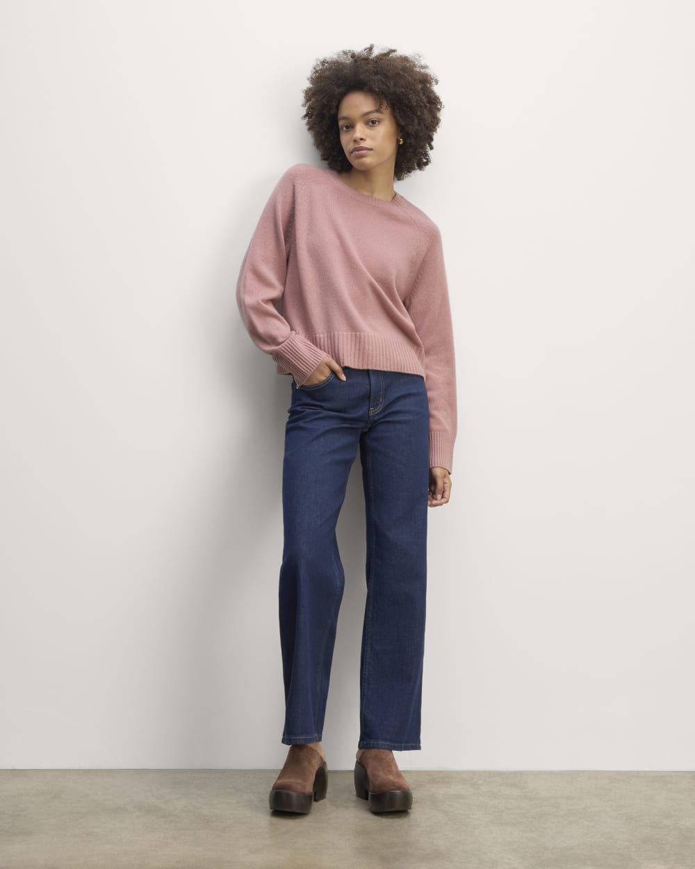 The Boxy Crew in Cashmere | Clay Pink