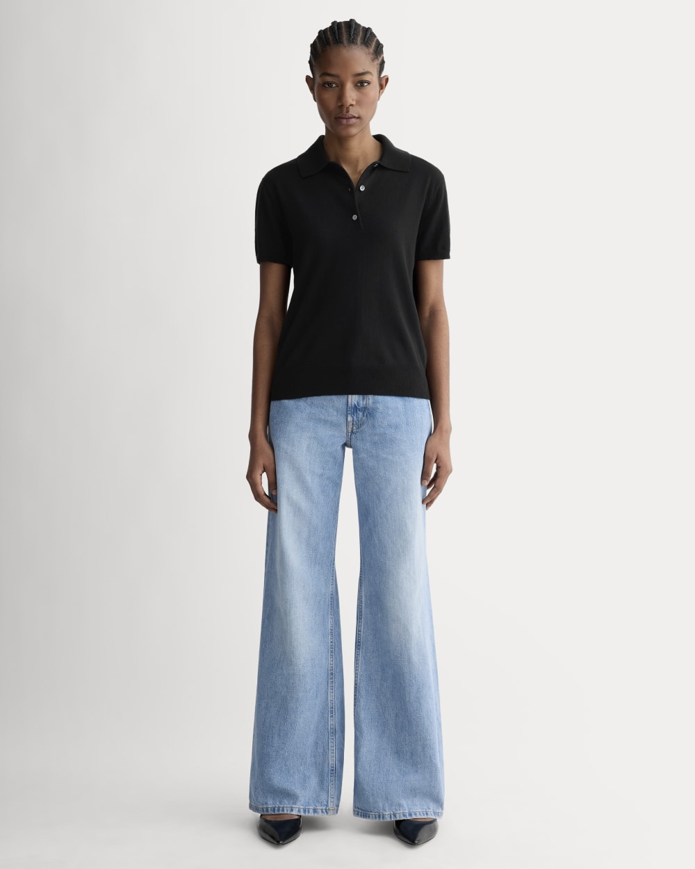 The Polo in Cotton Cashmere | Black