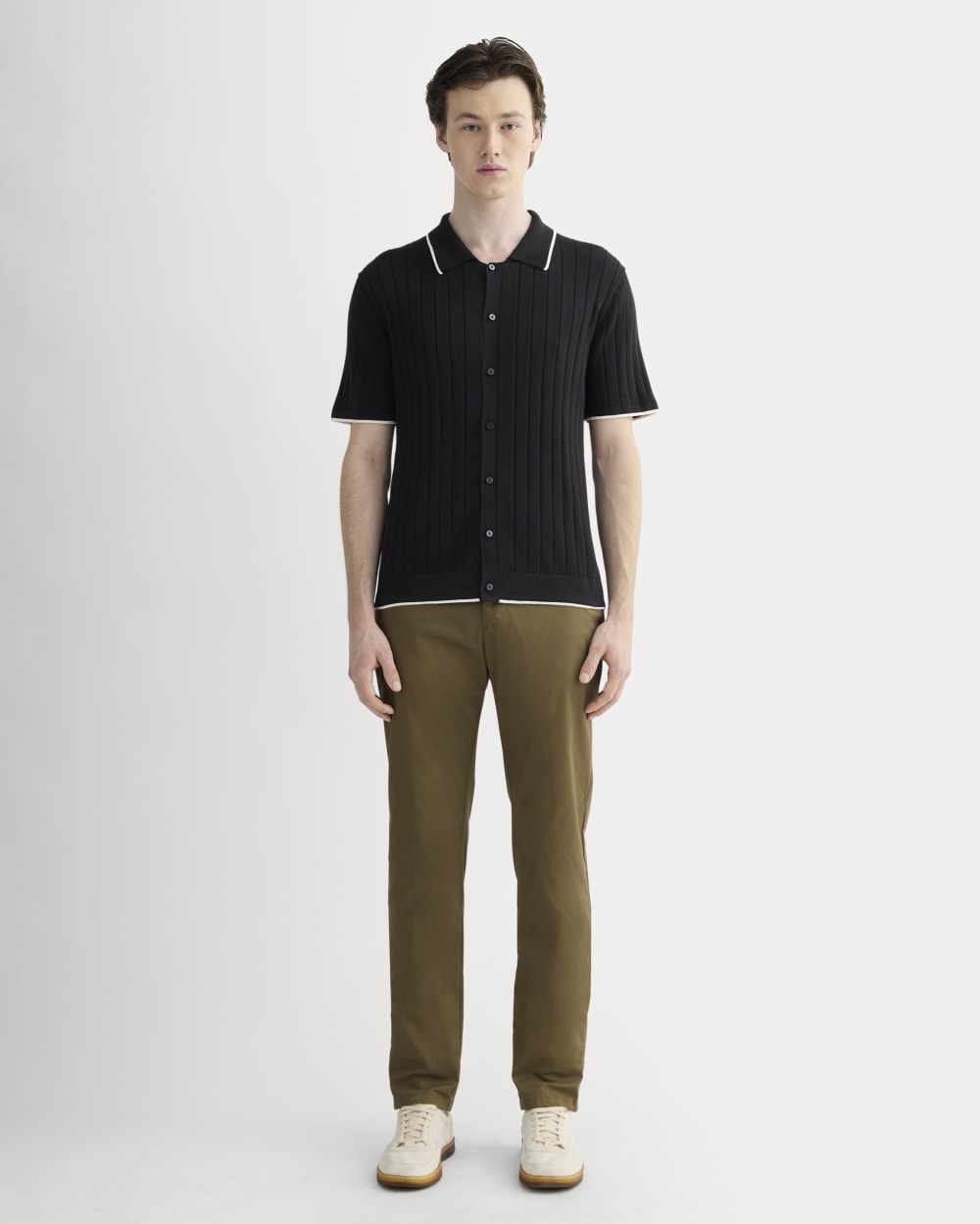 The No-Sweat Button-Down Polo |  Black