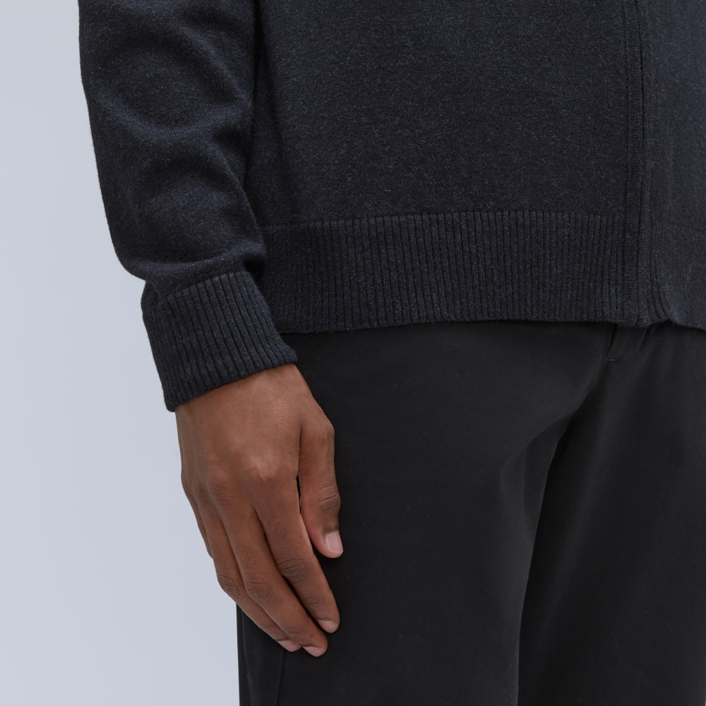 The No-Sweat Full Zip Sweater | New Black