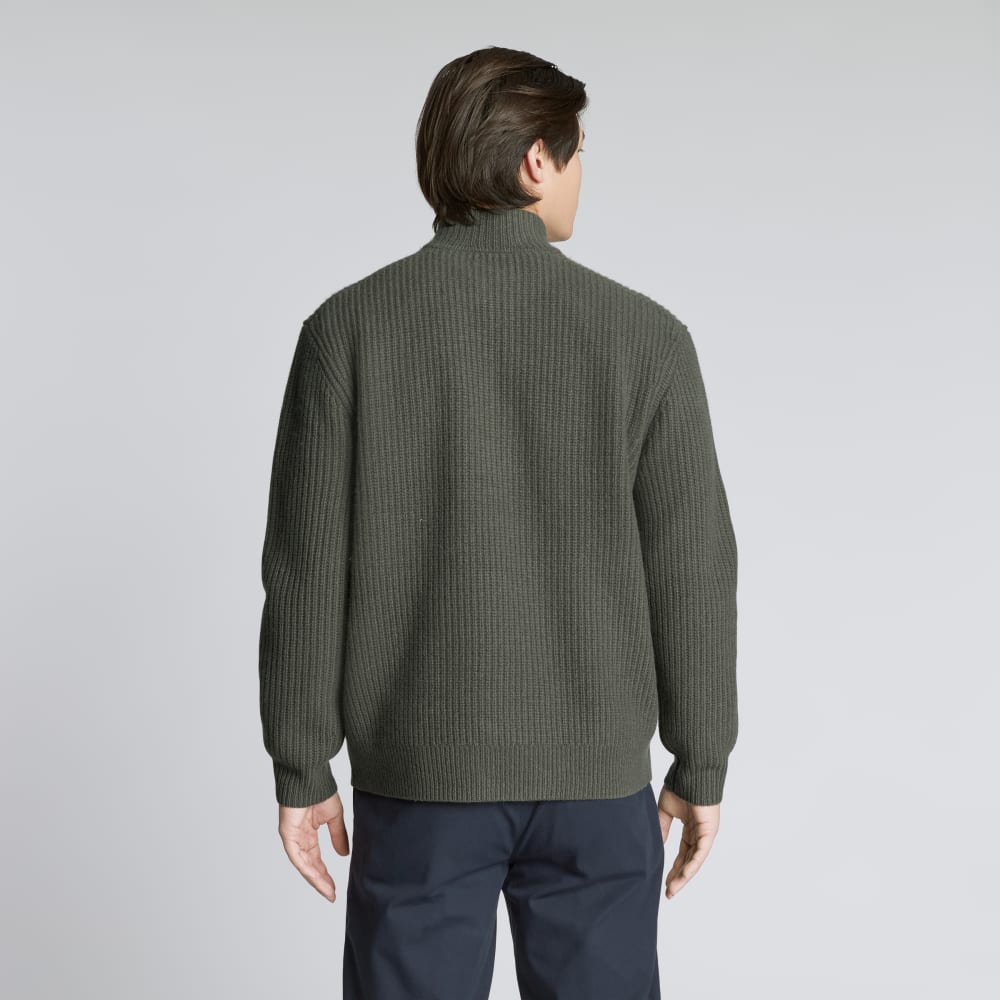 The Felted Merino Half-Zip Sweater | Kambaba