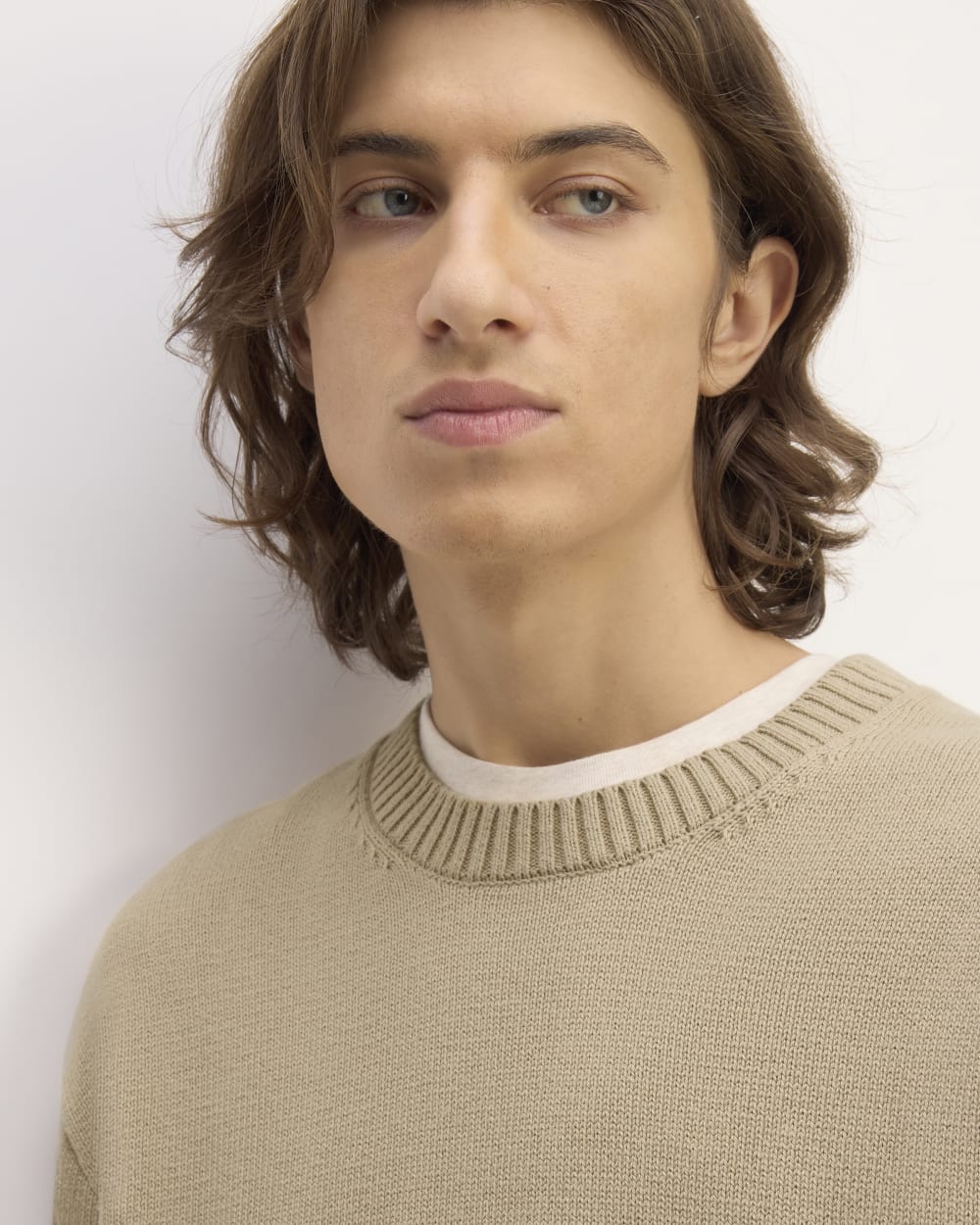 The Classic Sweater in Everyday Cotton | Trench Coat Khaki