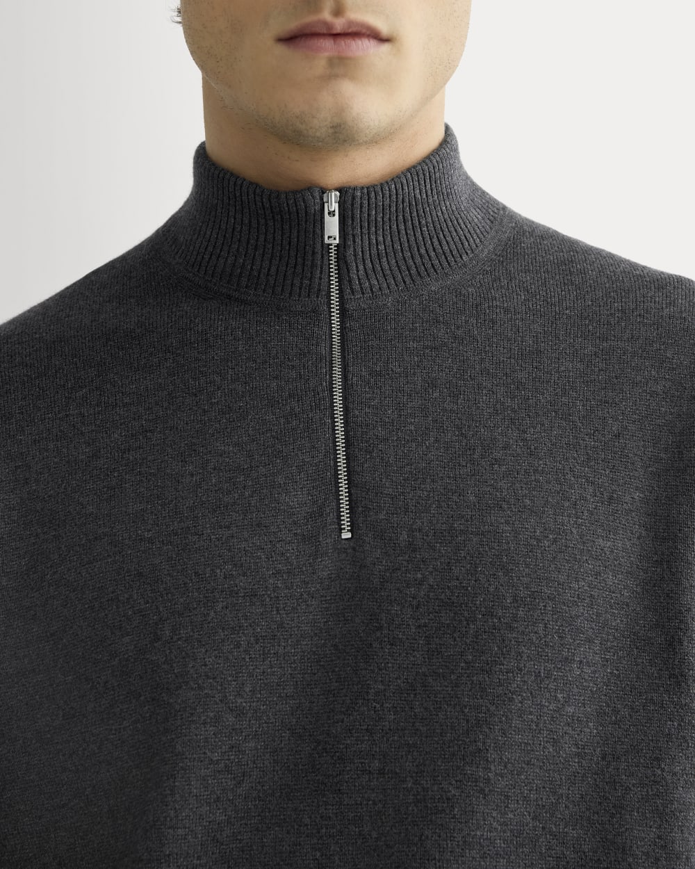 The No-Sweat Quarter-Zip | Heathered Ash