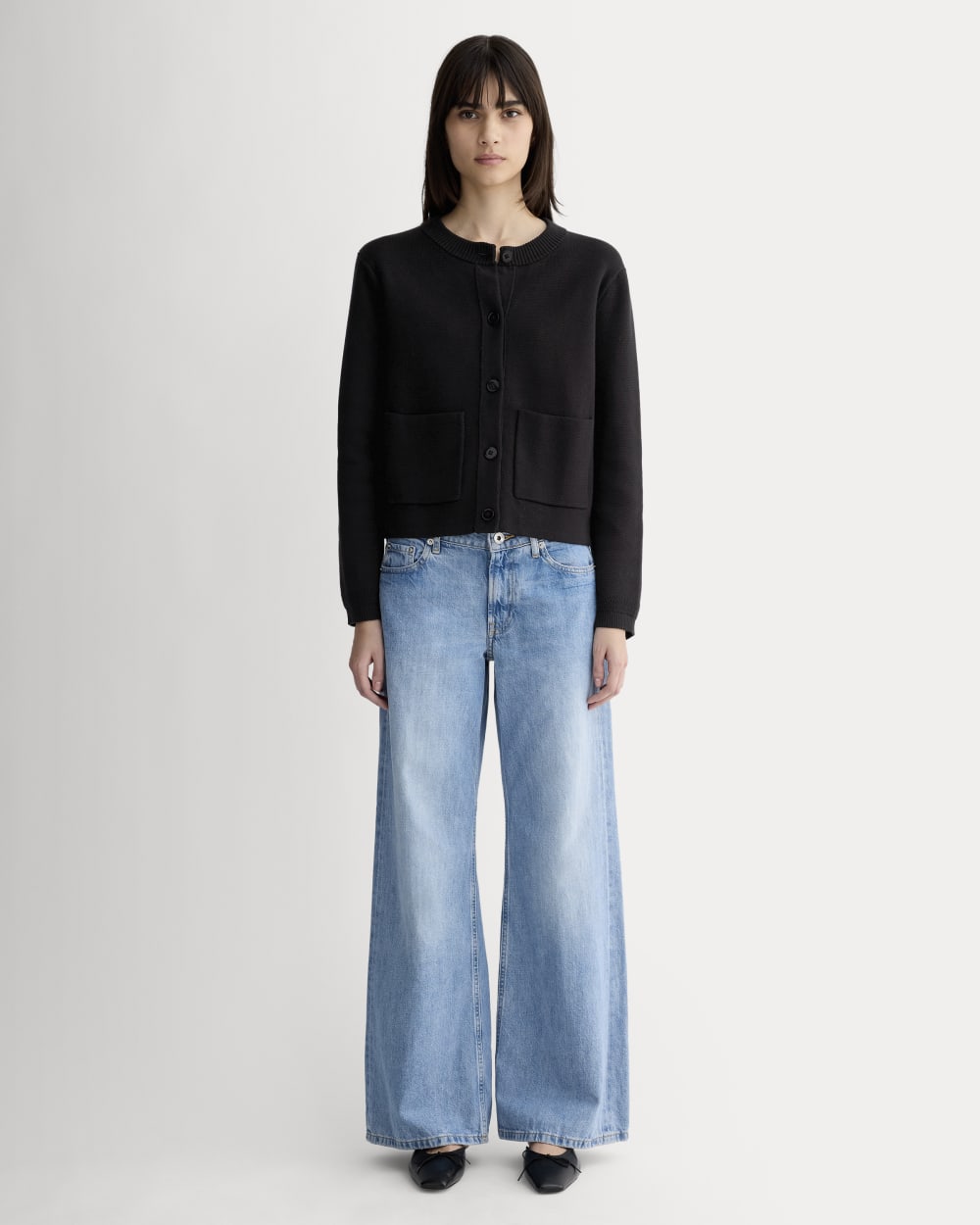 The Crew Cardigan in Everyday Cotton | Black