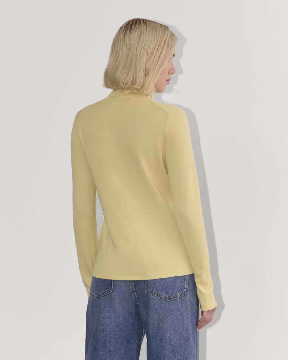 The Funnel Neck in Cotton Cashmere | Parsnip