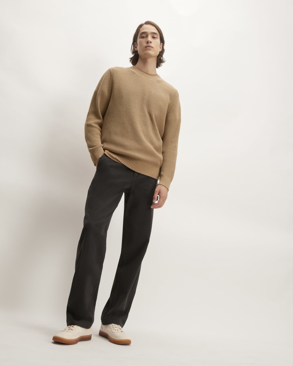 The No-Sweat Ribbed Crew | Tiger's Eye