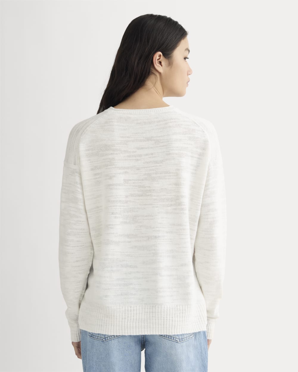 The Slouch Sweater in Cotton Linen | White