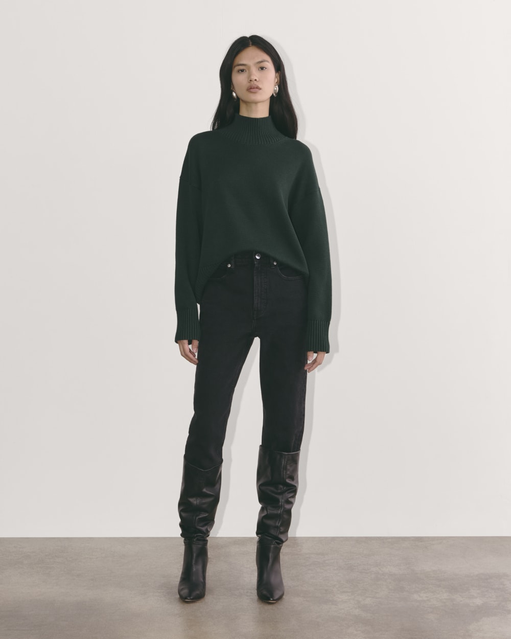 The Boxy Turtleneck in Everyday Cotton | Scarab
