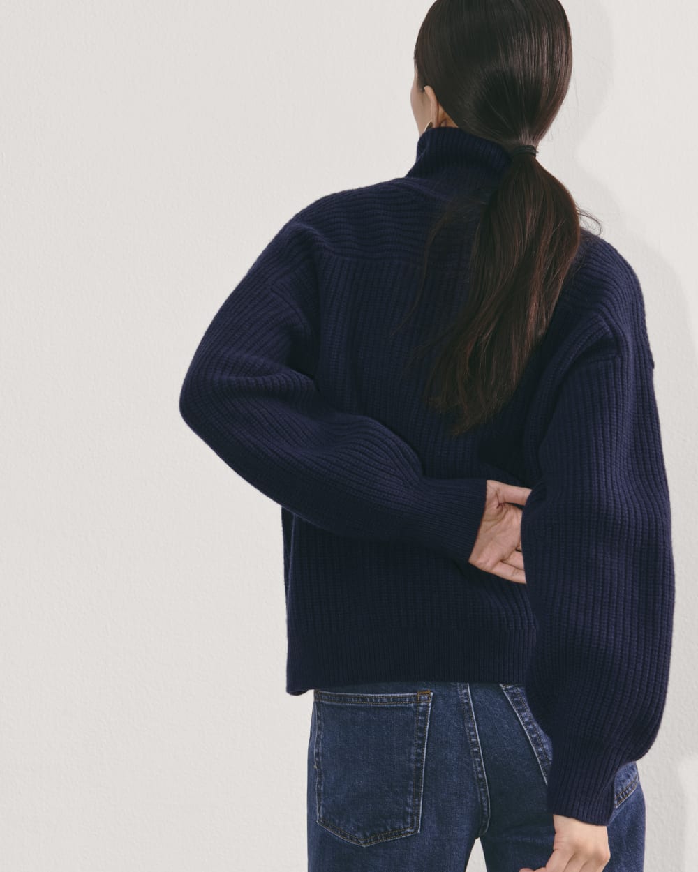 The Half-Zip Sweater in Luxe Merino | Navy