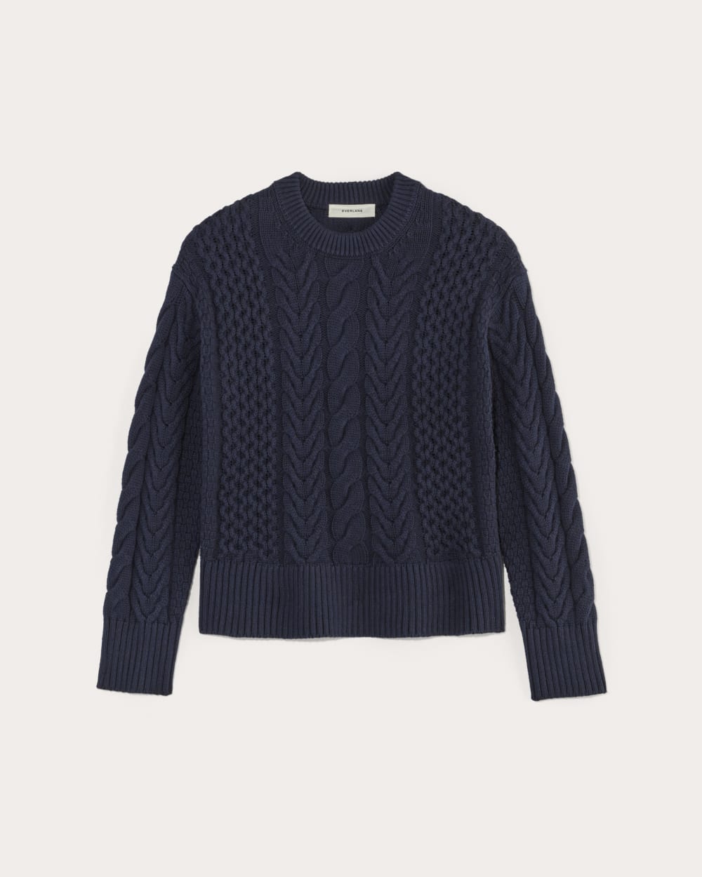 The Cable Sweater in Everyday Cotton | Navy