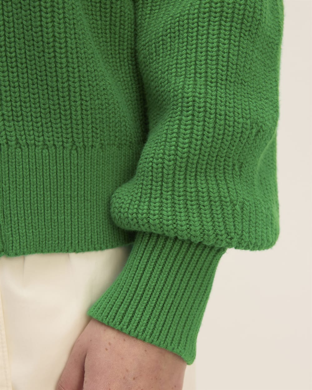 The Boxy Cardigan in Everyday Cotton | Grass Green
